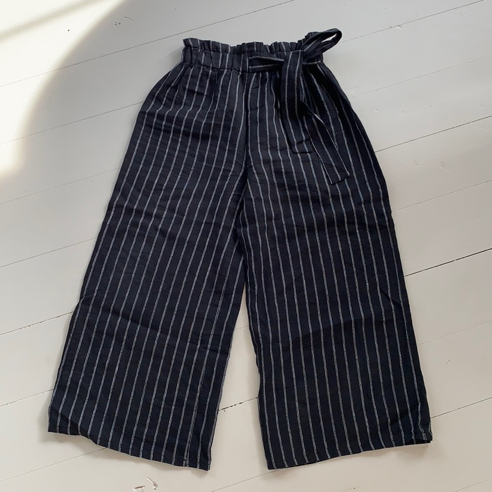 Last Tango striped linen capris